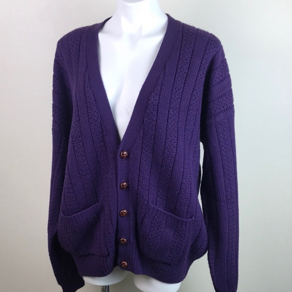 Vintage Purple Cardigan Sweater